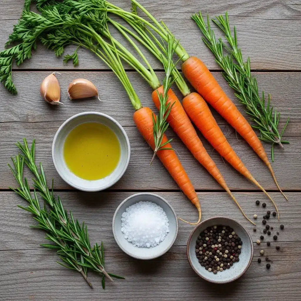 Cenoura assada com Alecrim e Azeite