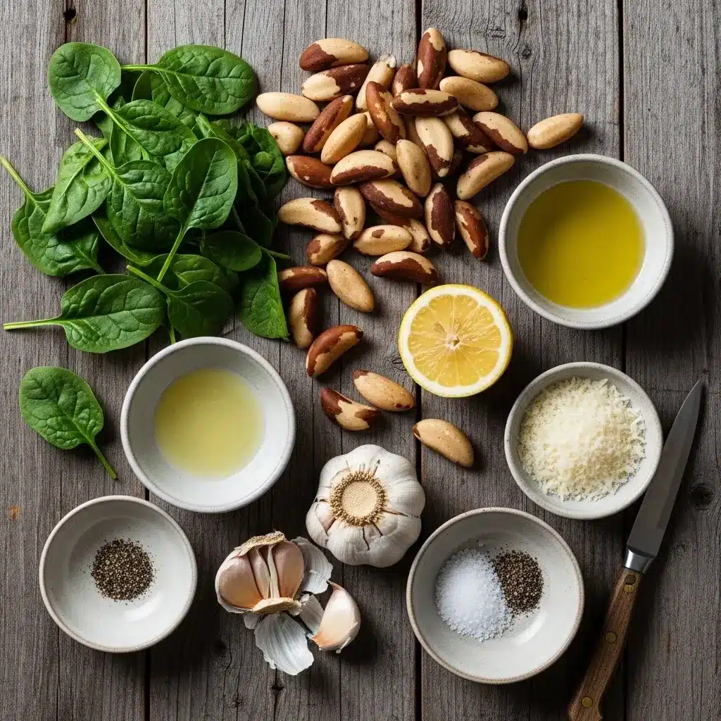 Salada de Espinafre com Castanha e Limão