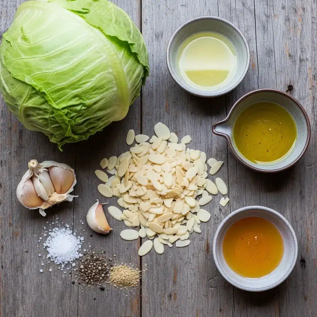 Alface com Amêndoas e Vinagrete de Limão