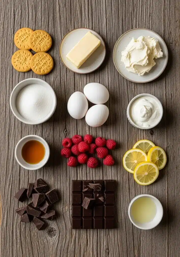 Cheesecake de chocolate amargo com framboesa