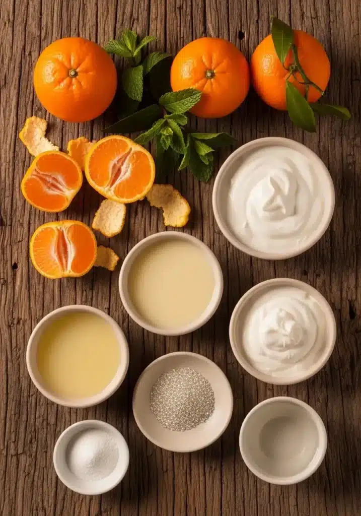 Mousse de tangerina com iogurte