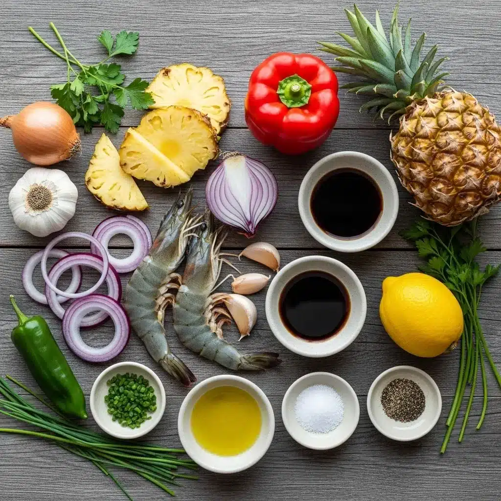 Camarão com Abacaxi e Pimenta