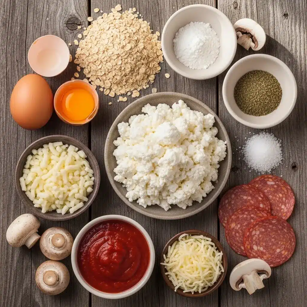 Tigela de Pizza de Queijo Cottage