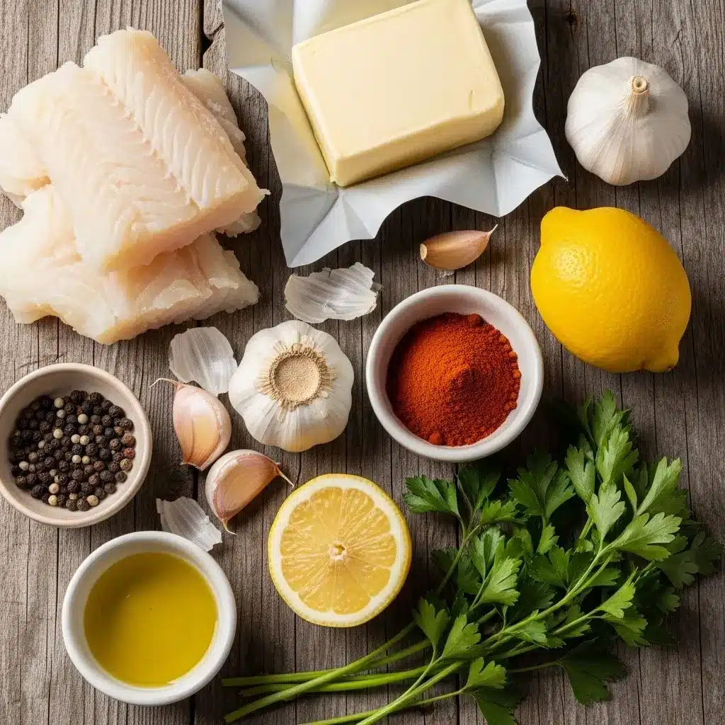 Bacalhau com Manteiga de Alho e Pimenta Doce