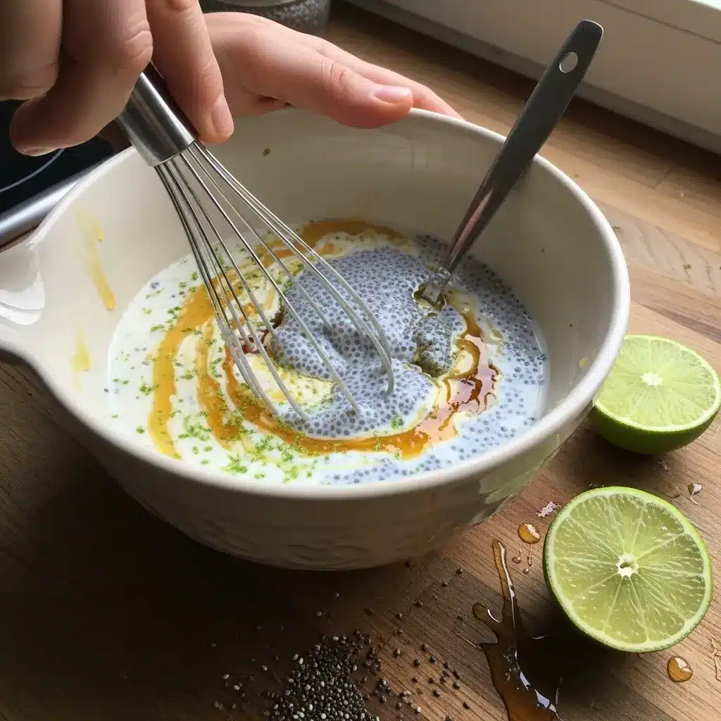 Pudim Simples de Chia com Limão-da-Pérsia