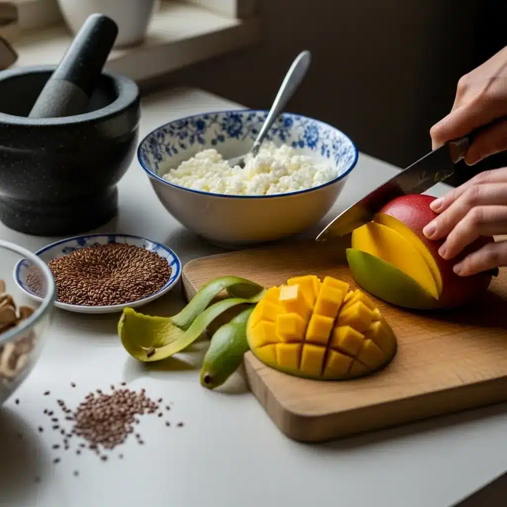 Manga com Cottage e Linhaça