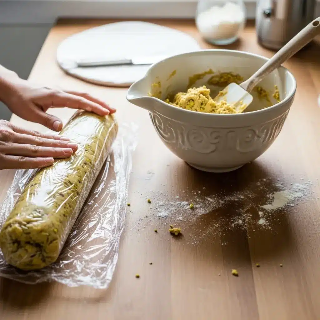 Receita de biscoito amanteigado de pistache e limão