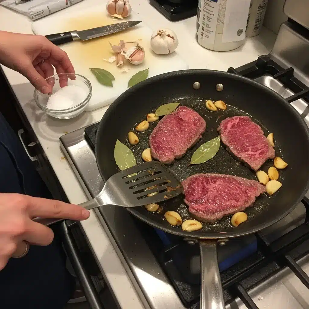 Carne magra com Alho e Louro