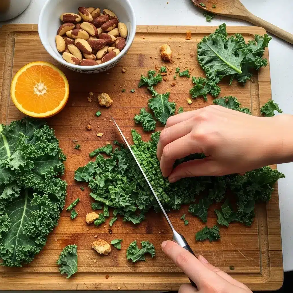 Couve com Castanha-do-pará e Laranja