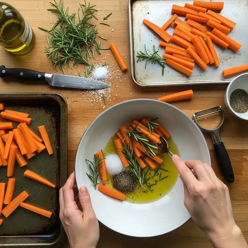 Cenoura assada com Alecrim e Azeite