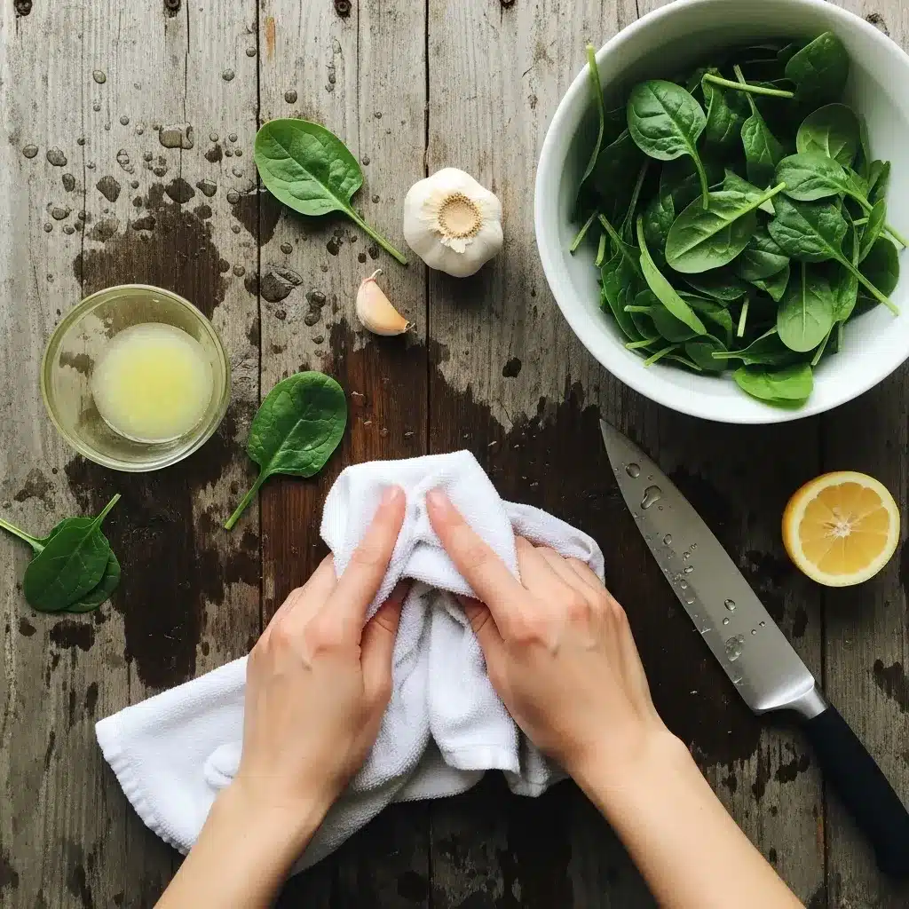 Salada de Espinafre com Castanha e Limão