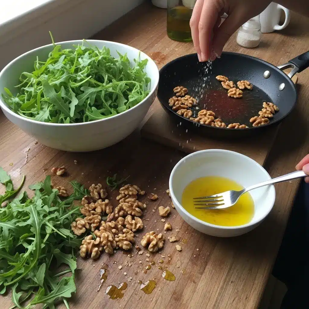 Rúcula com Nozes e Azeite