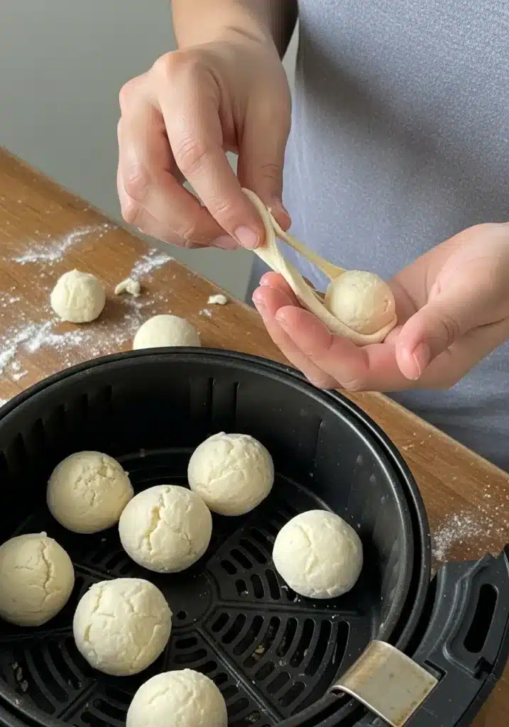 como fazer pãozinho de queijo na air fryer