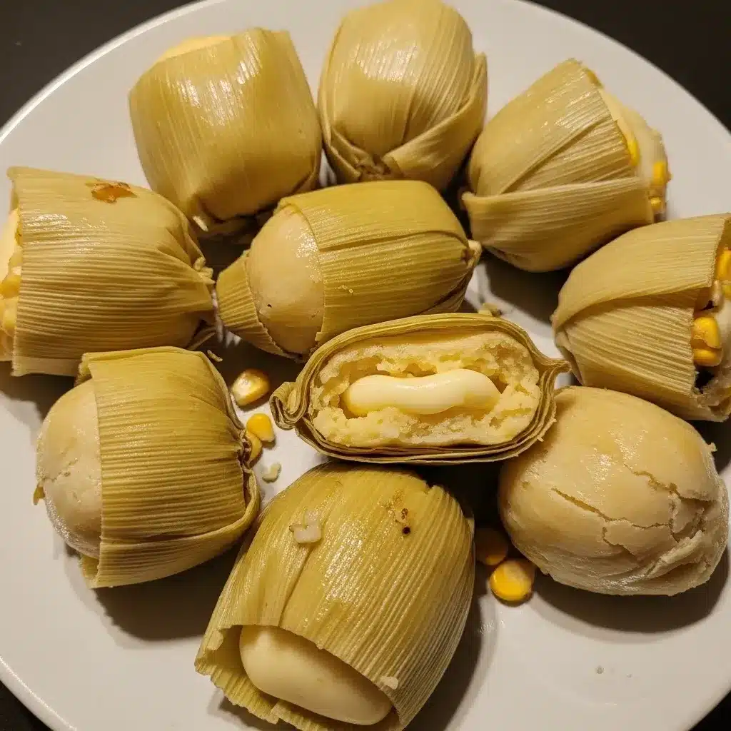 Pamonha recheada com queijo meia cura