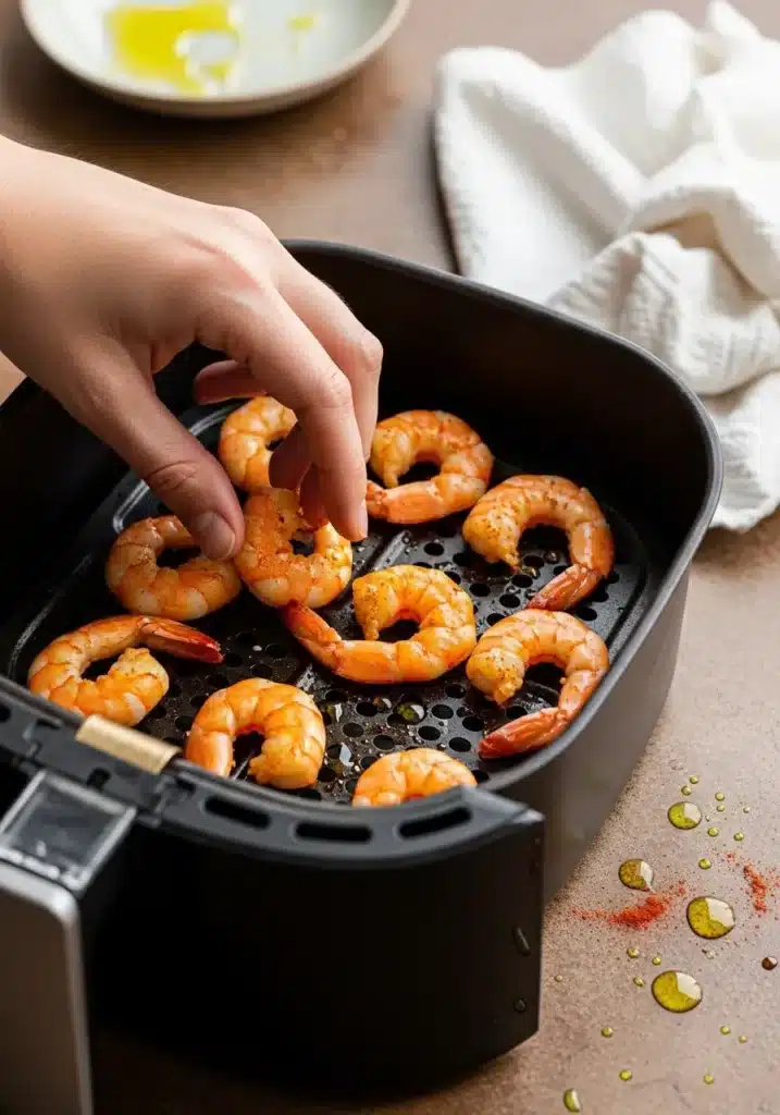 camarão na air fryer