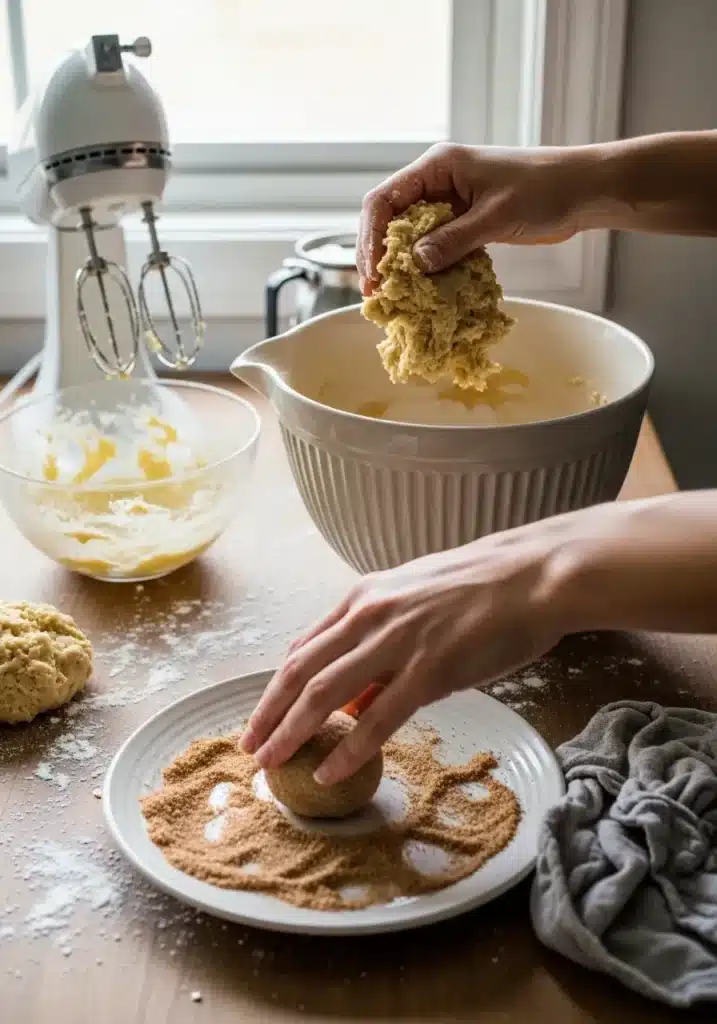 Biscoitos Snickerdoodle macios e mastigáveis