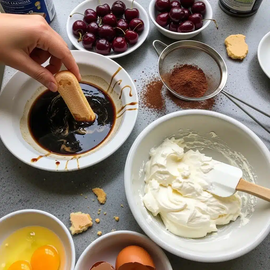 Tiramisu de Cereja e Amaretto