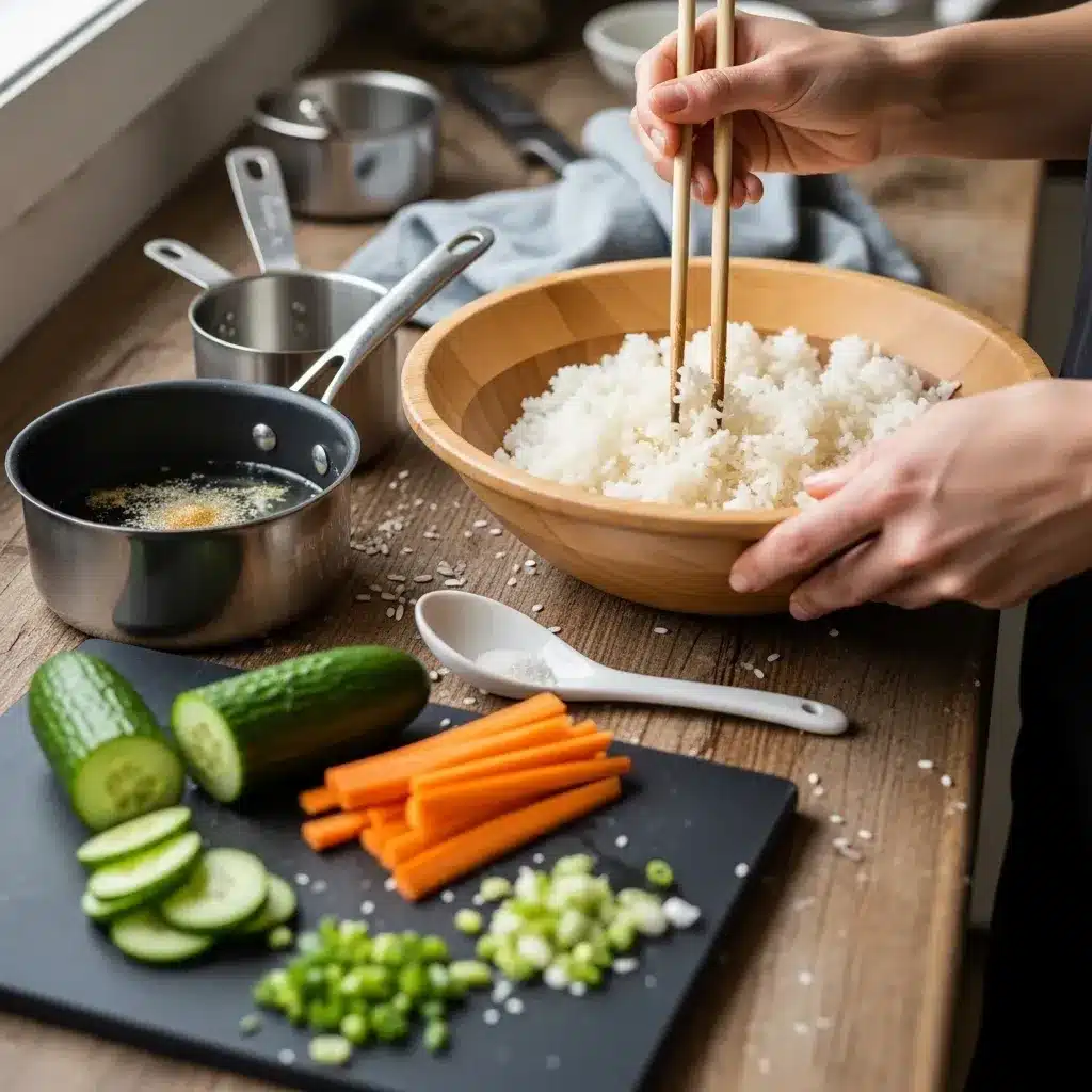 Salada de Sushi com Pepino