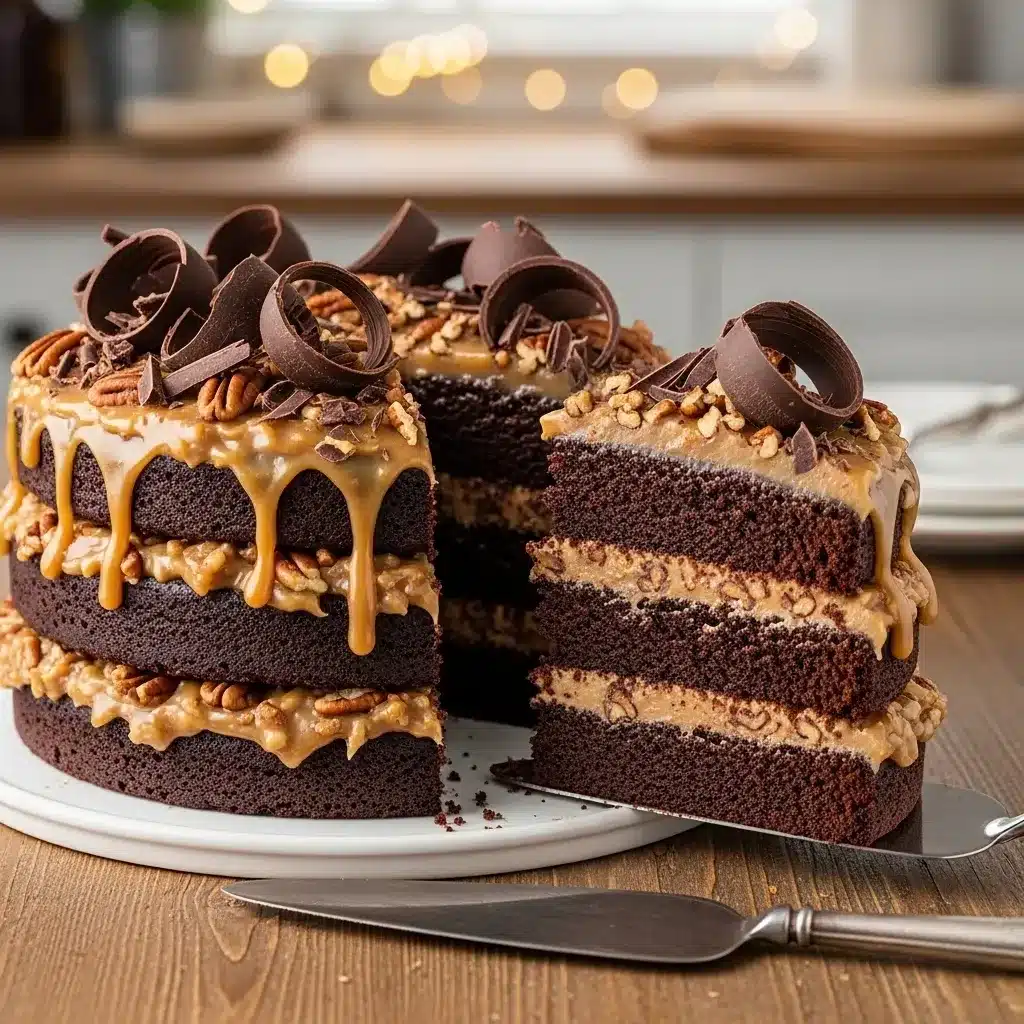 Bolo Alemão de Chocolate e Nozes Pecã