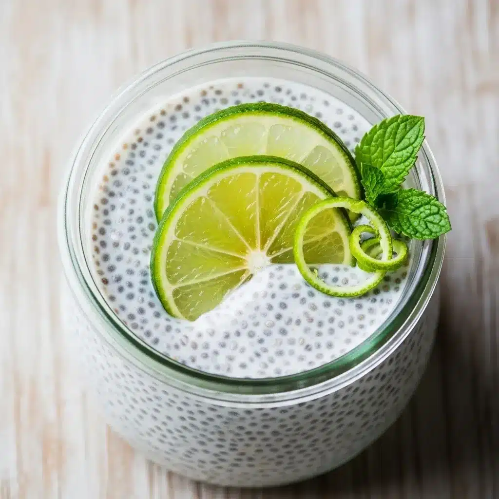 Pudim Simples de Chia com Limão-da-Pérsia