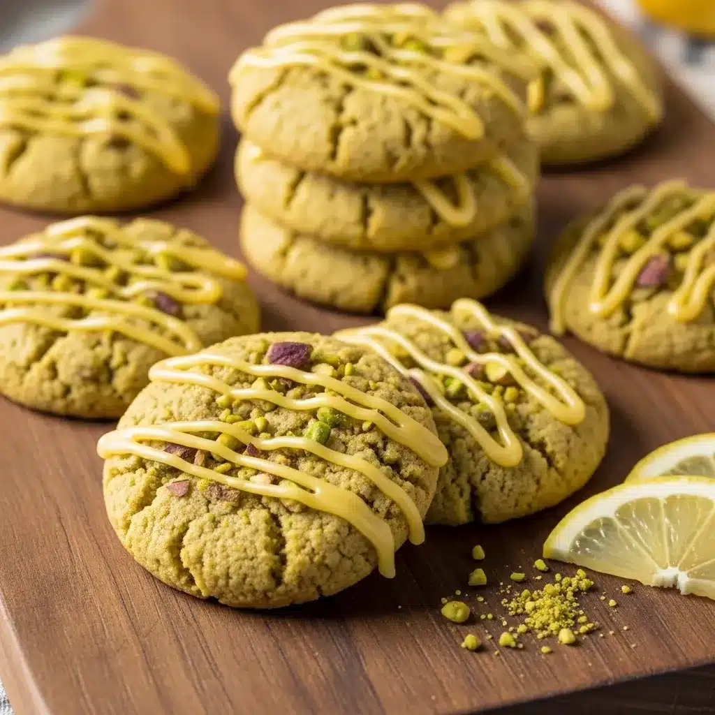 Receita de biscoito amanteigado de pistache e limão