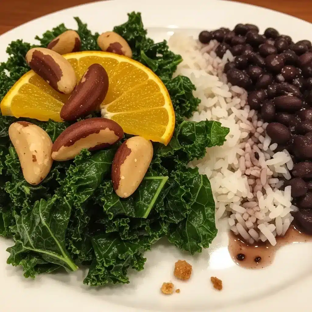 Couve com Castanha-do-pará e Laranja