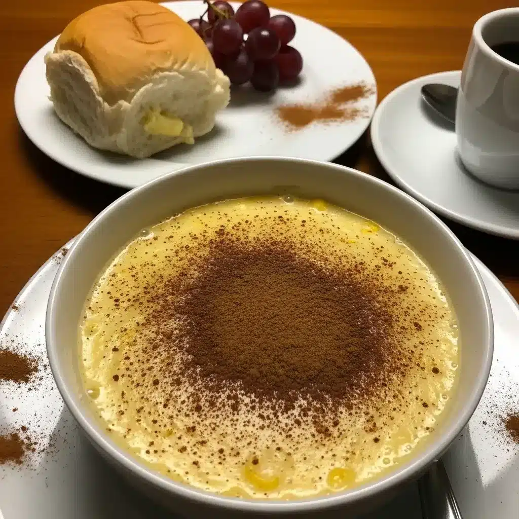 Curau tradicional com canela em pó