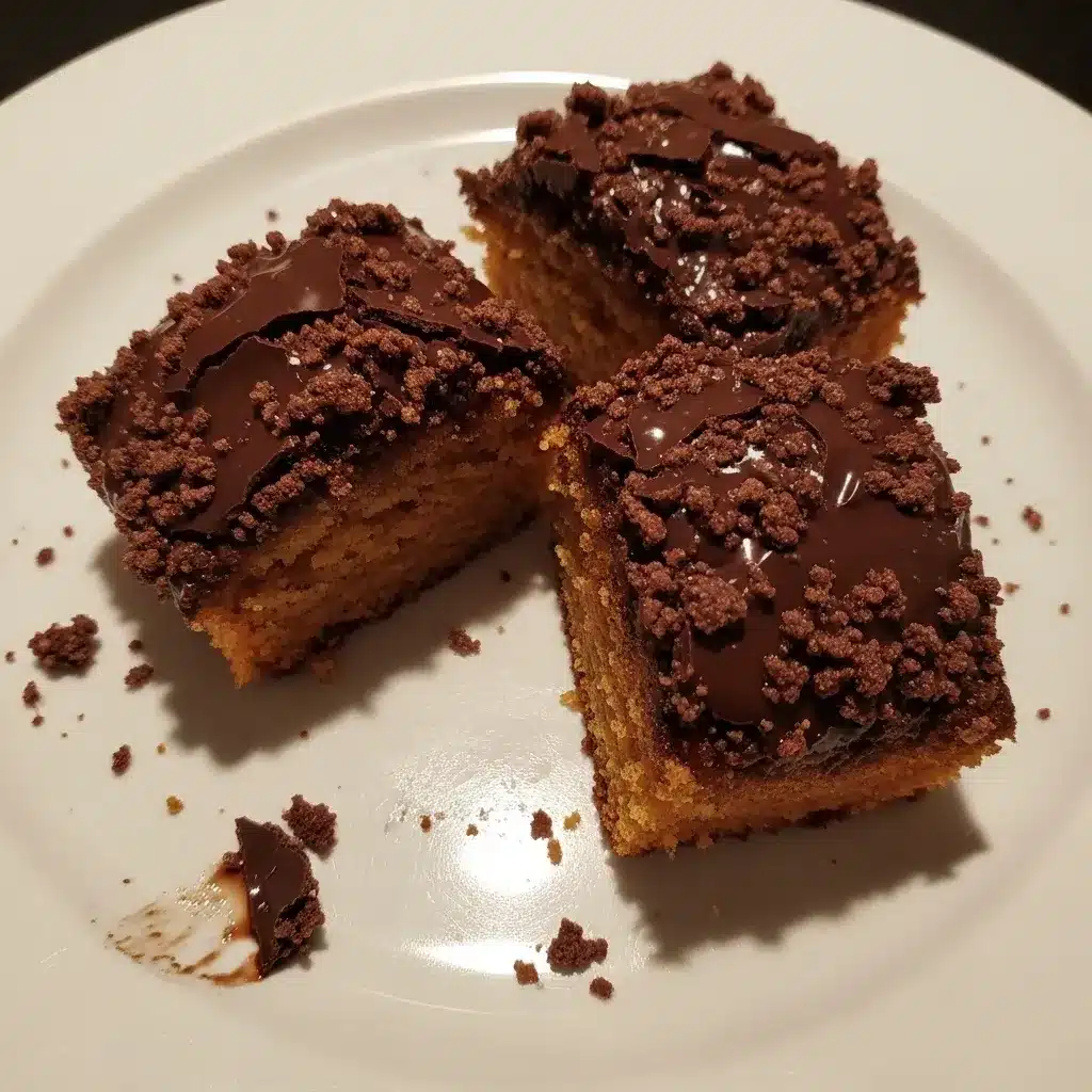 Bolo de cenoura com calda de chocolate durinha