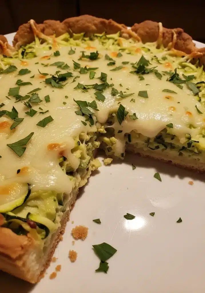 Torta de abobrinha com queijo low carb