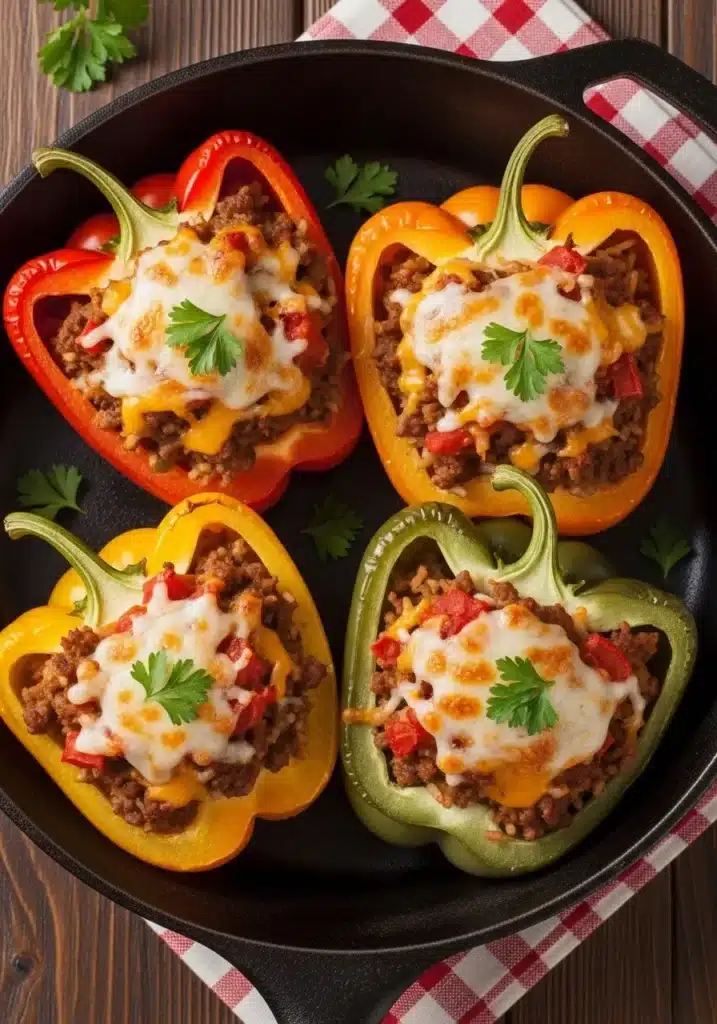 pimentão recheado na air fryer