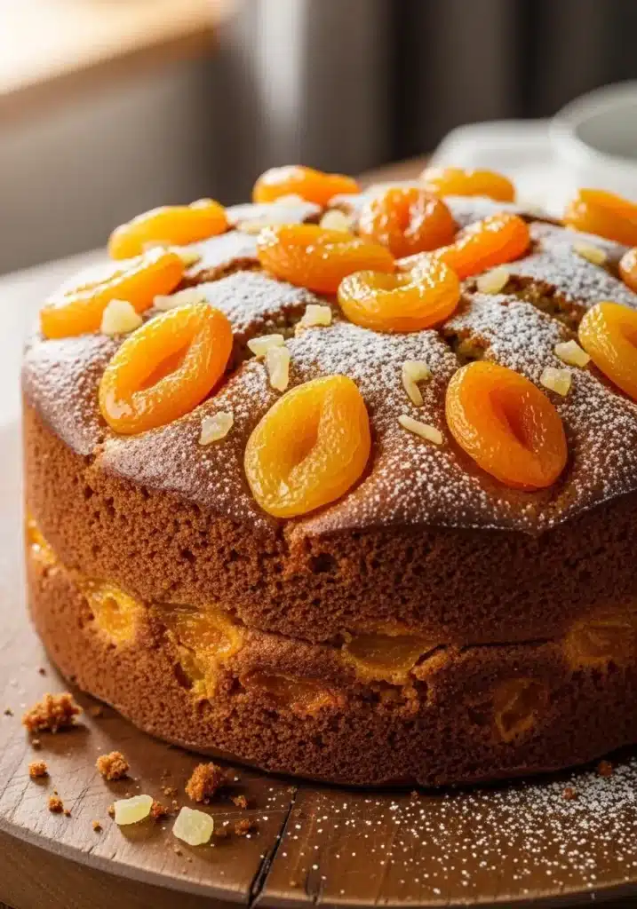 Bolo de damasco seco gengibre