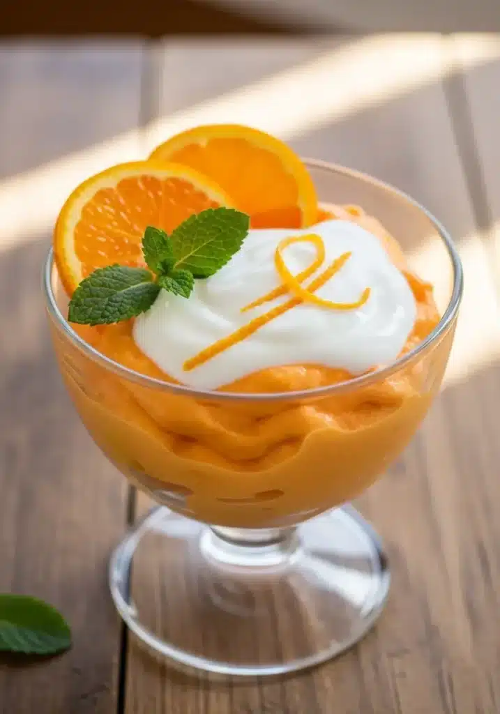 Mousse de tangerina com iogurte