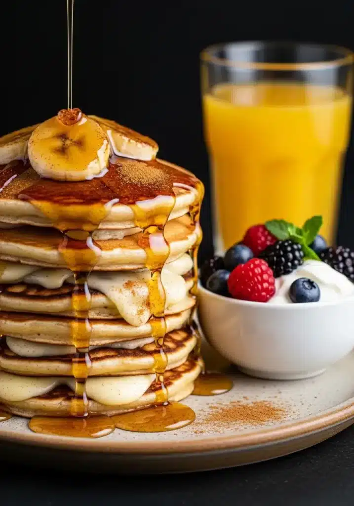 Panqueca de queijo com banana