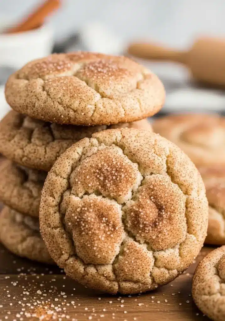 Biscoitos Snickerdoodle macios e mastigáveis