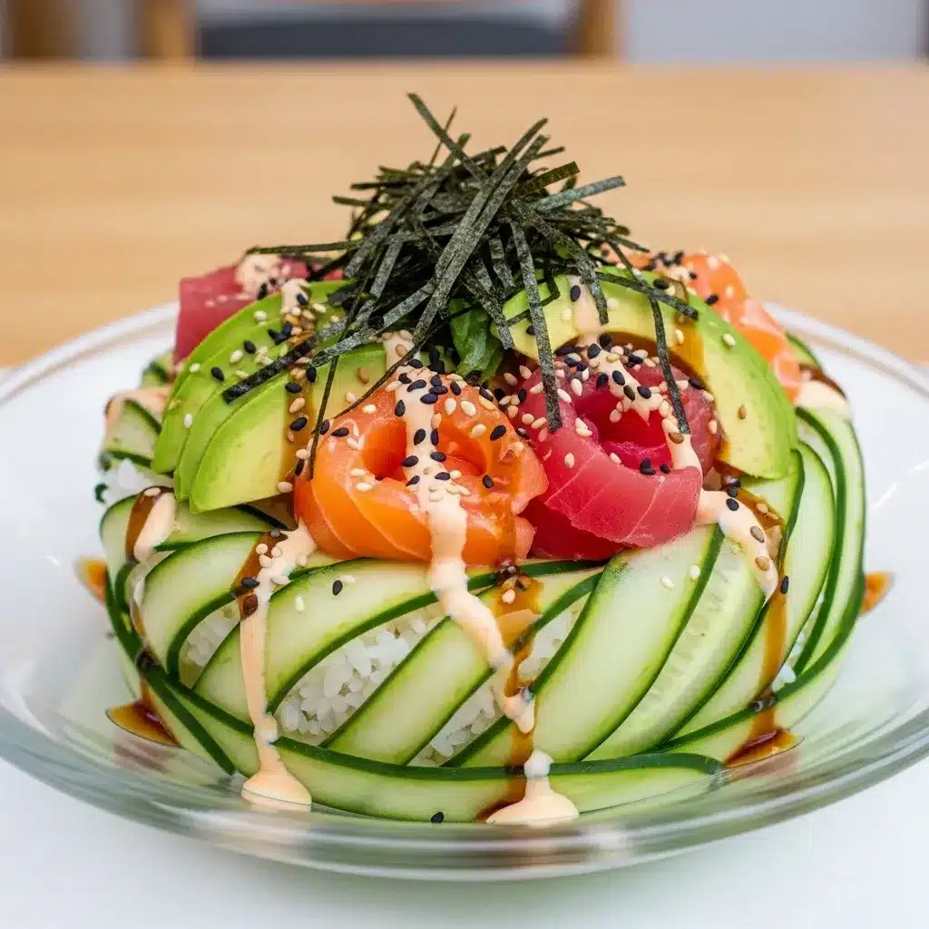 Salada de Sushi com Pepino