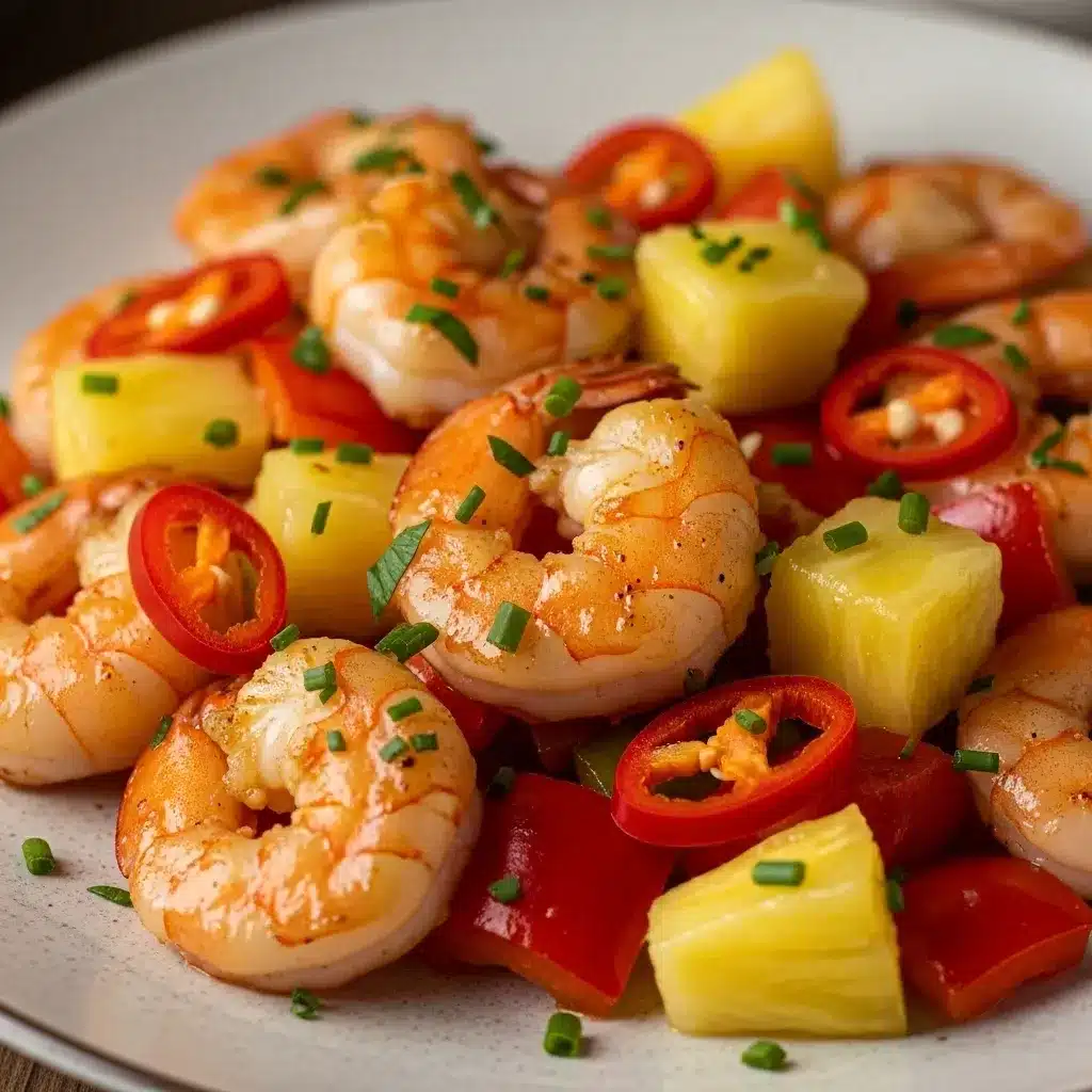 Camarão com Abacaxi e Pimenta