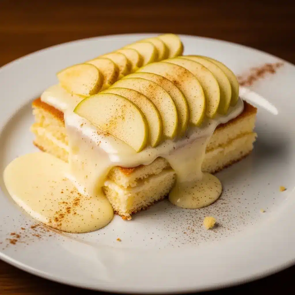 Torta Impossível de Maçã com Creme Cremoso