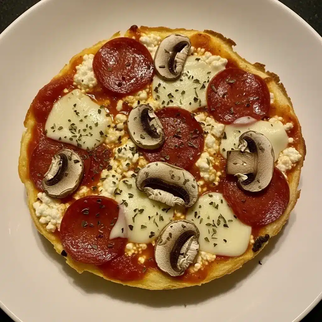 Tigela de Pizza de Queijo Cottage