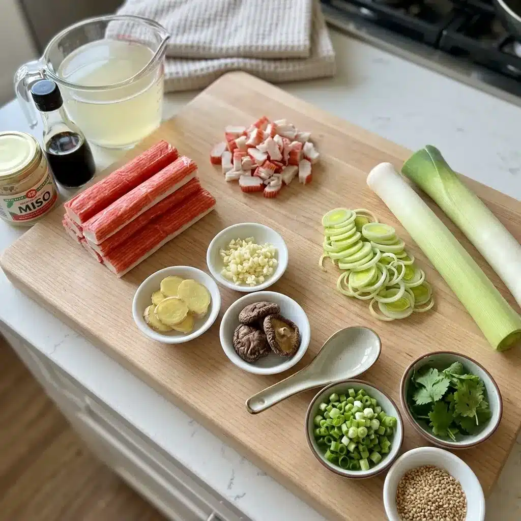 Caldo de Kani-Kama e Alho-Poró