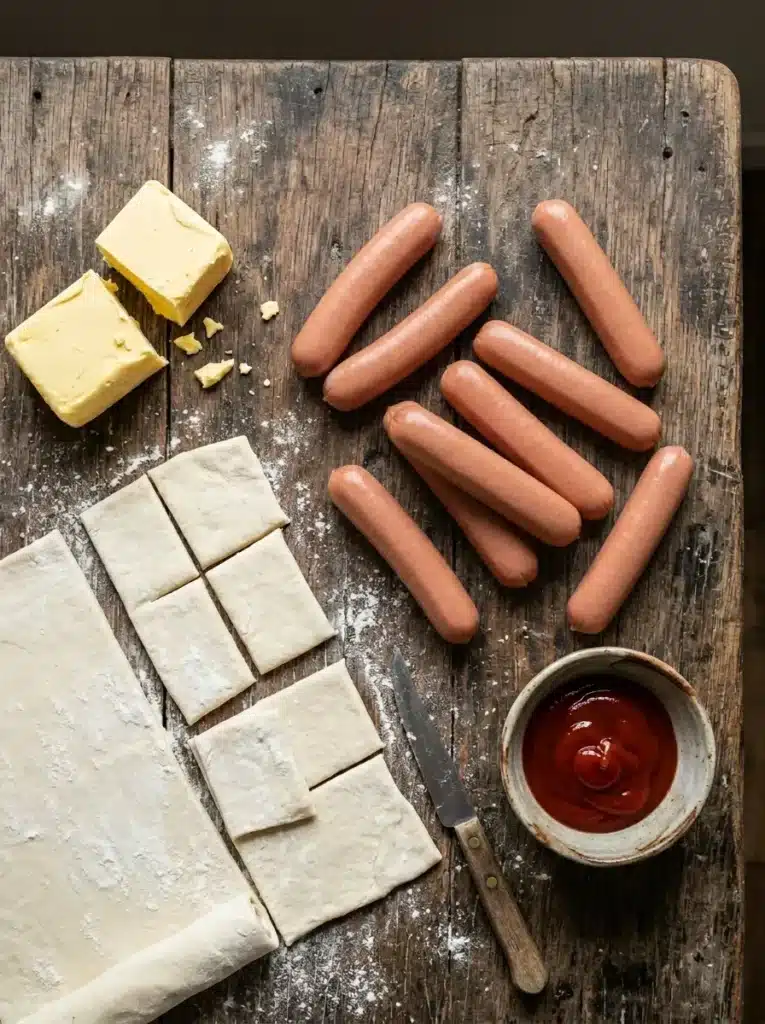 enroladinho de salsicha com 3 ingredientes