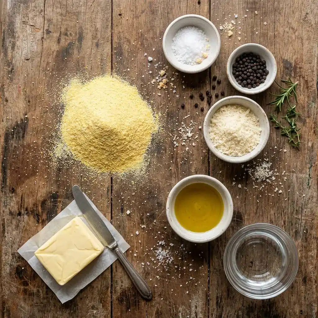 Petisco de rodelas de polenta crocantes