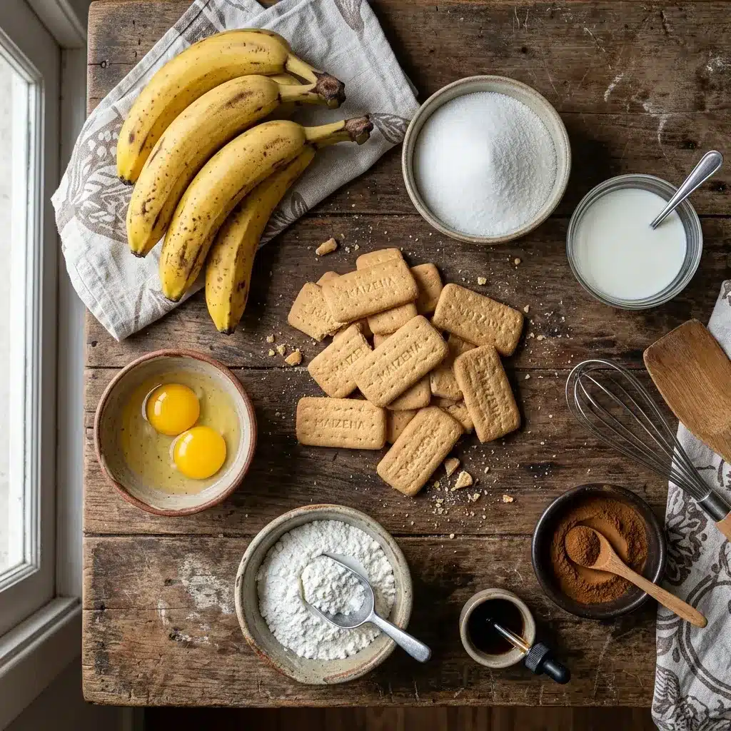 Pavê de Banana com Bolacha Maizena