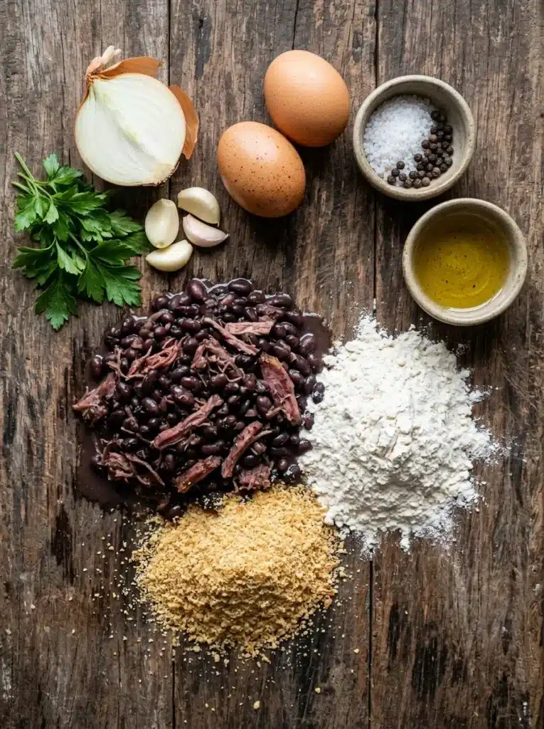 receita bolinho de feijoada