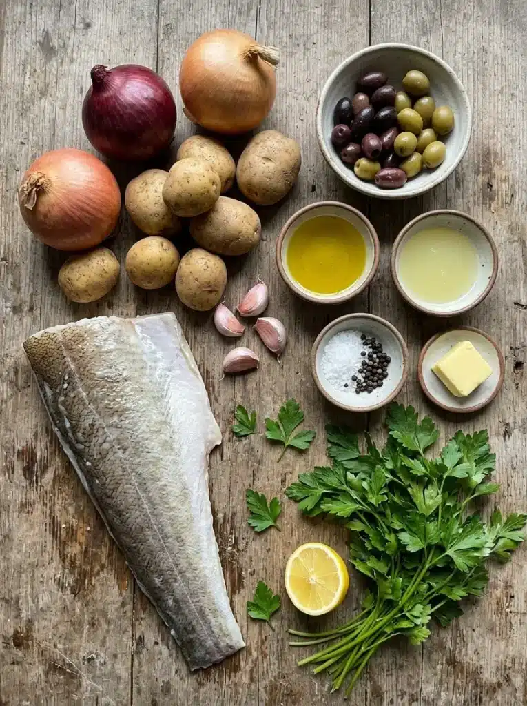 Bacalhau com batatas ao forno