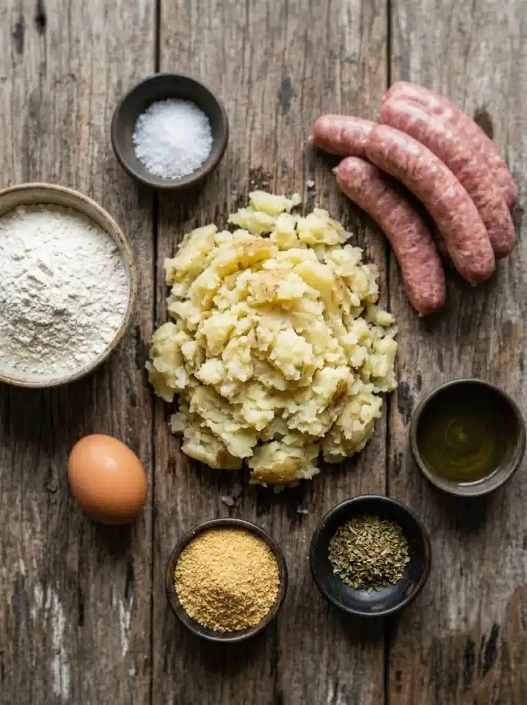 Enroladinho de salsicha massa de batata