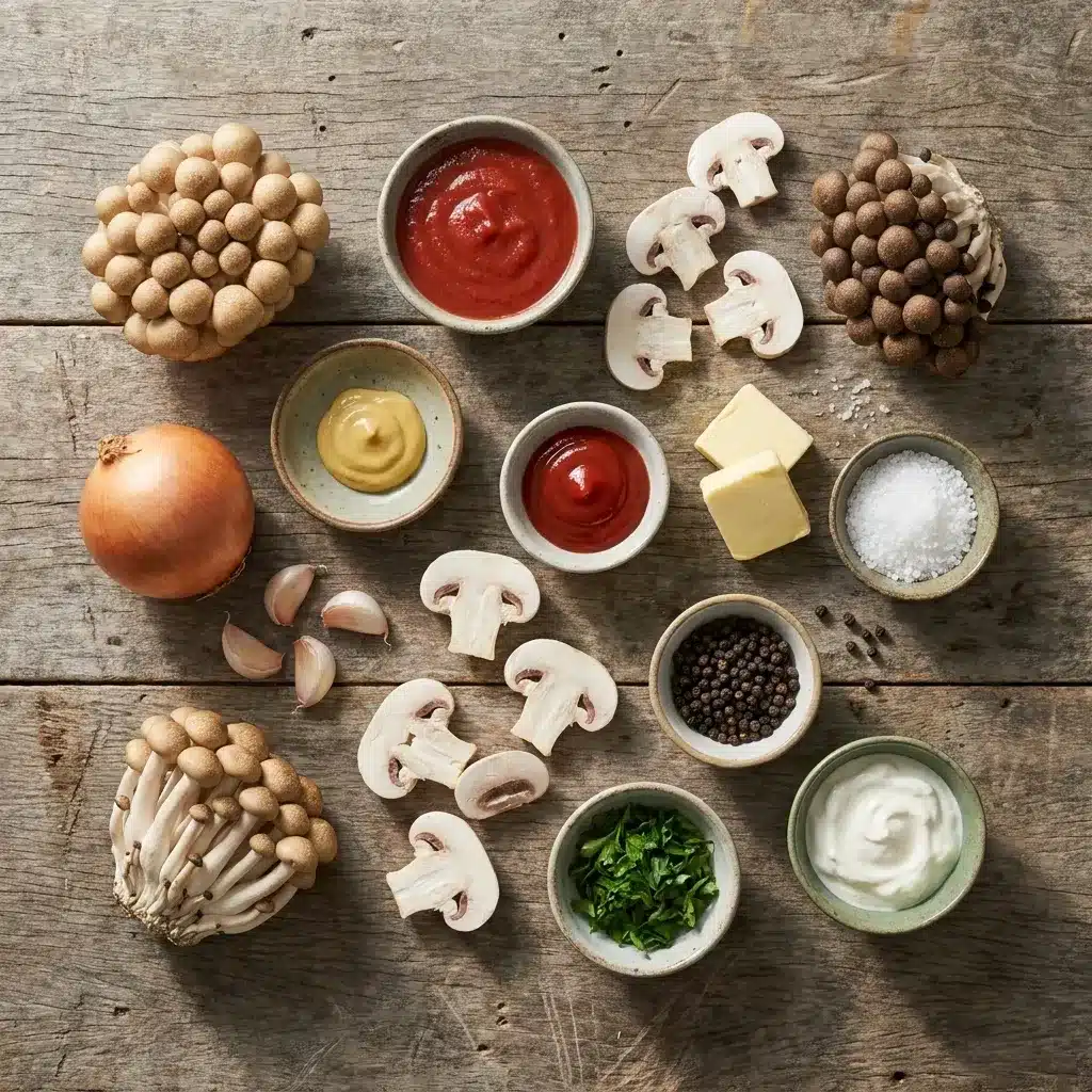 Strogonoff Cogumelos (Shimeji/Champignon)