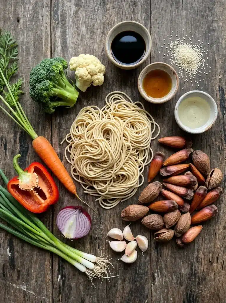 Yakisoba de Pinhão Apenas legumes