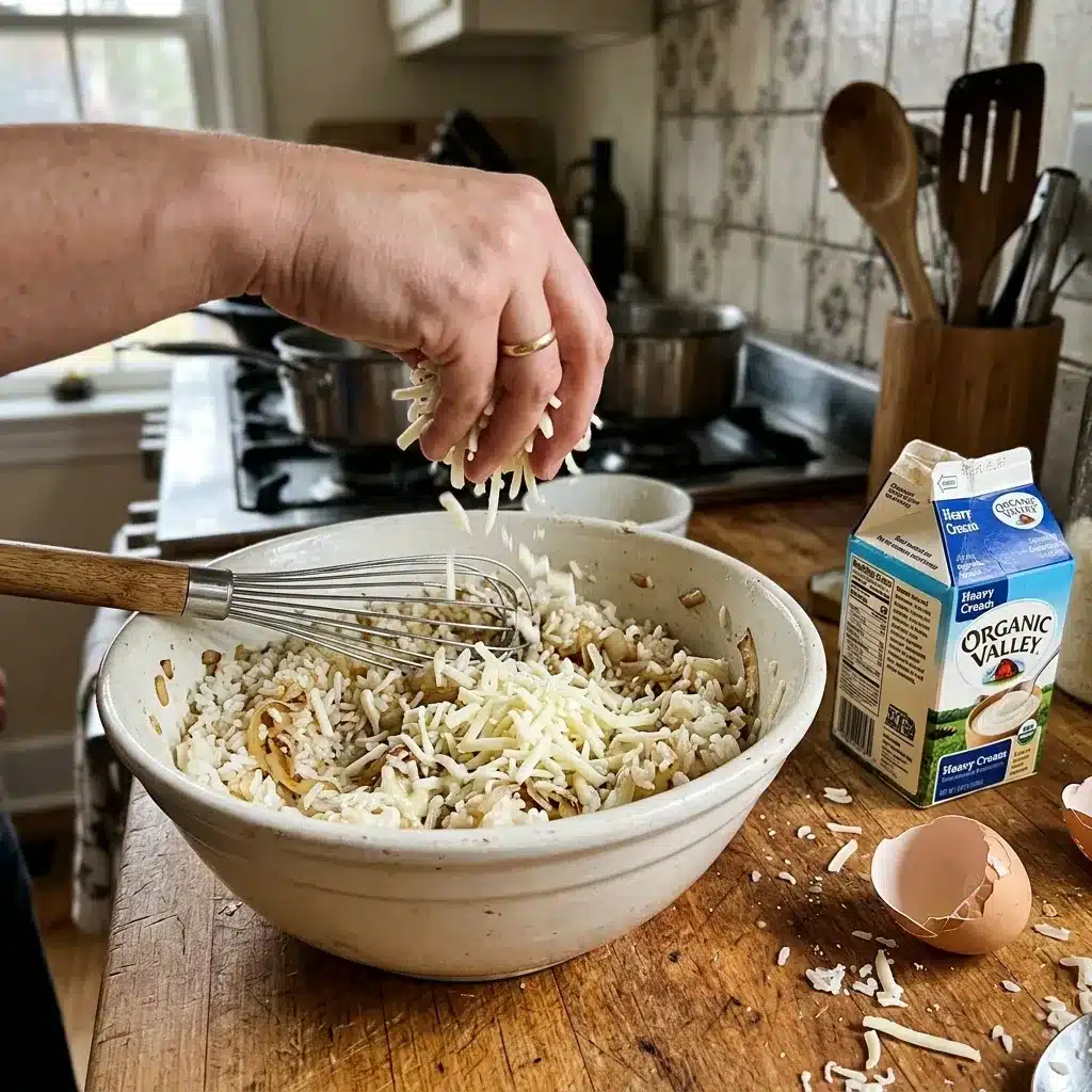 Receita de arroz de forno com queijo