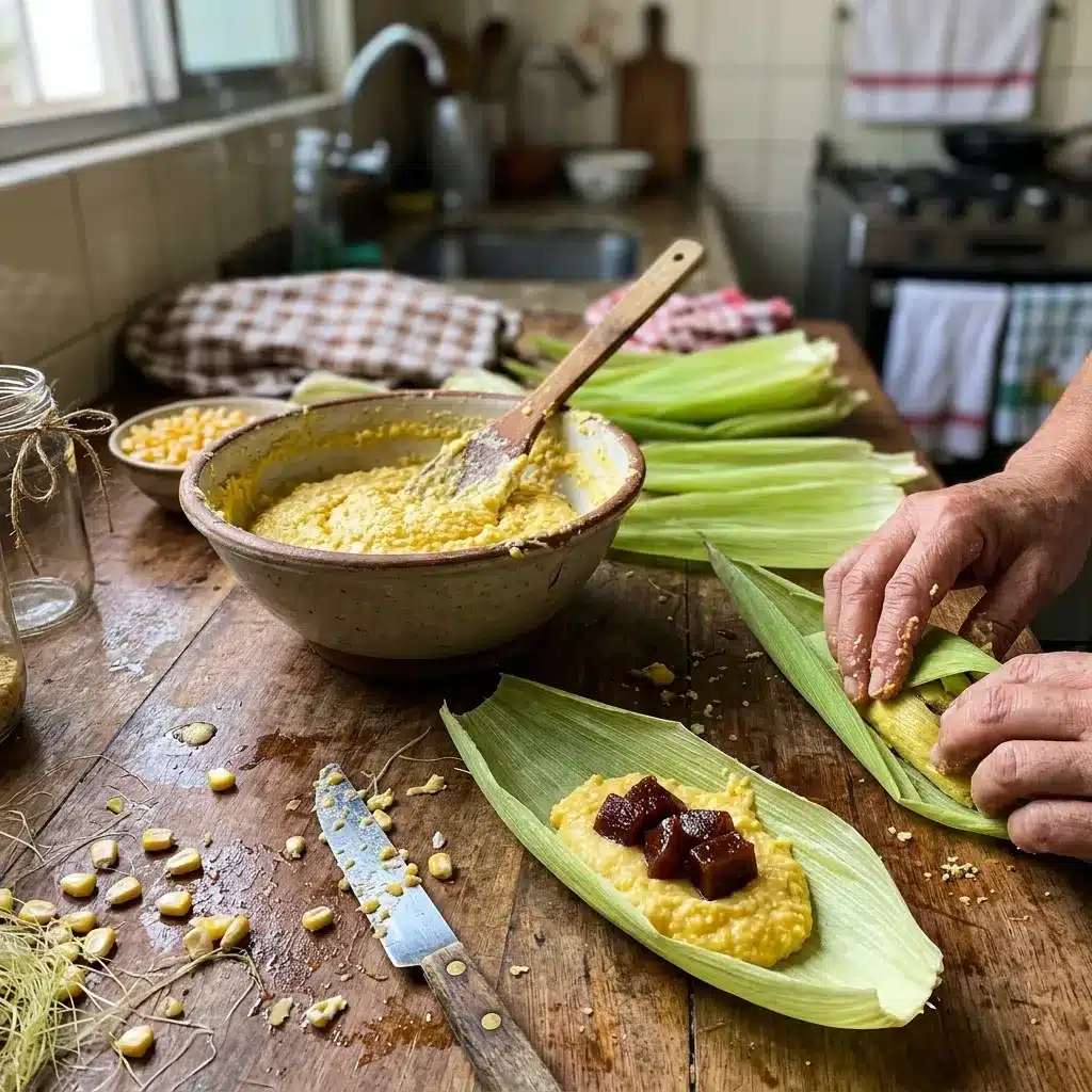 Pamonha de Milho com Goiabada Sem Glúten