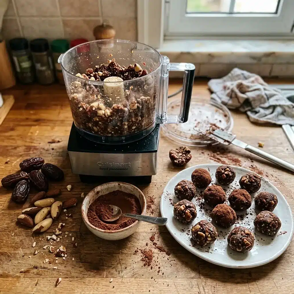 Energy Balls de Tâmara e Castanhas – Snack Rápido
